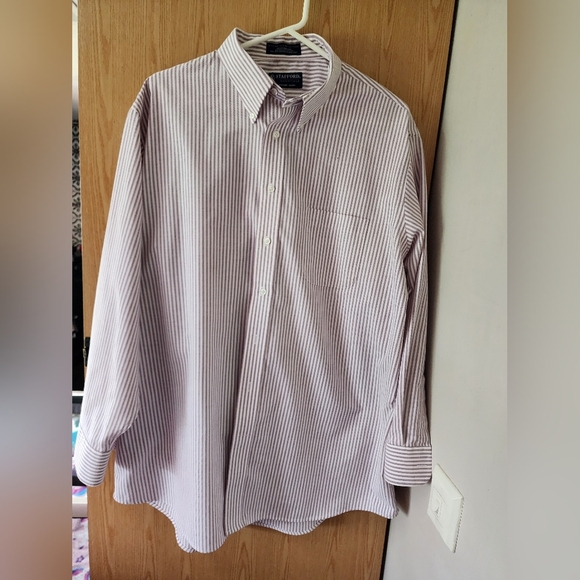 Stafford Essentials Oxford Long Sleeve Button Down Shirt - Picture 1 of 6
